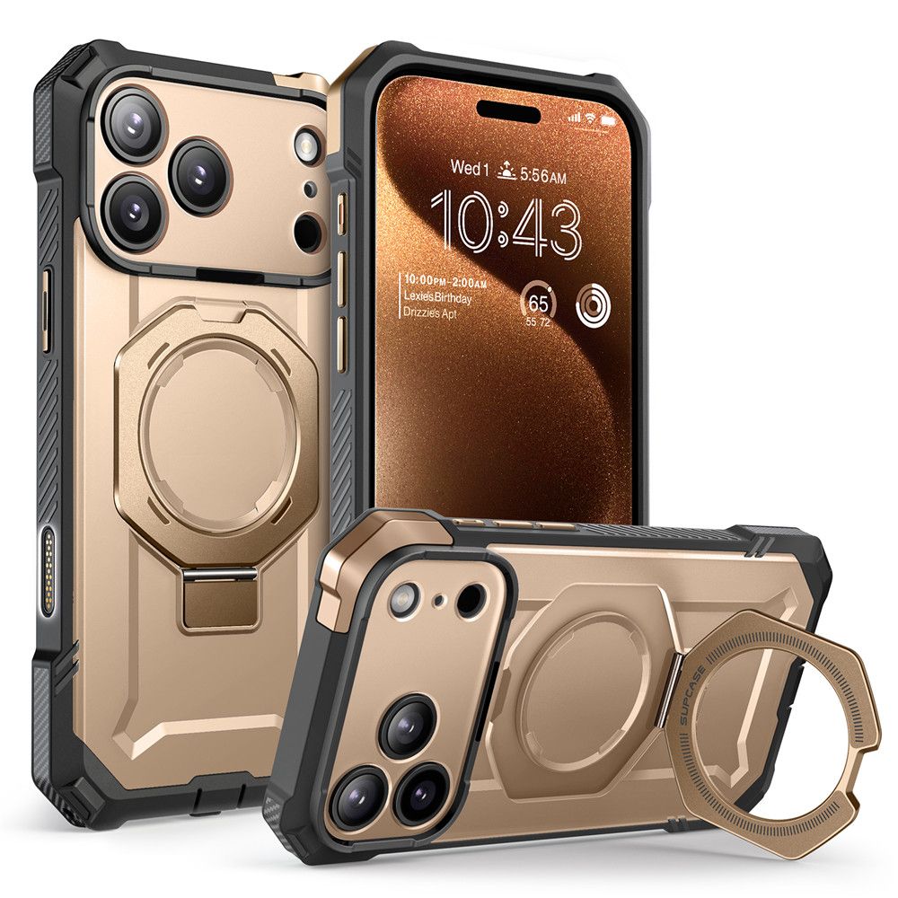 Supcase Supcase iPhone 17 Pro Skal MagSafe Unicorn Beetle Grip Desert Gold - Teknikhallen.se