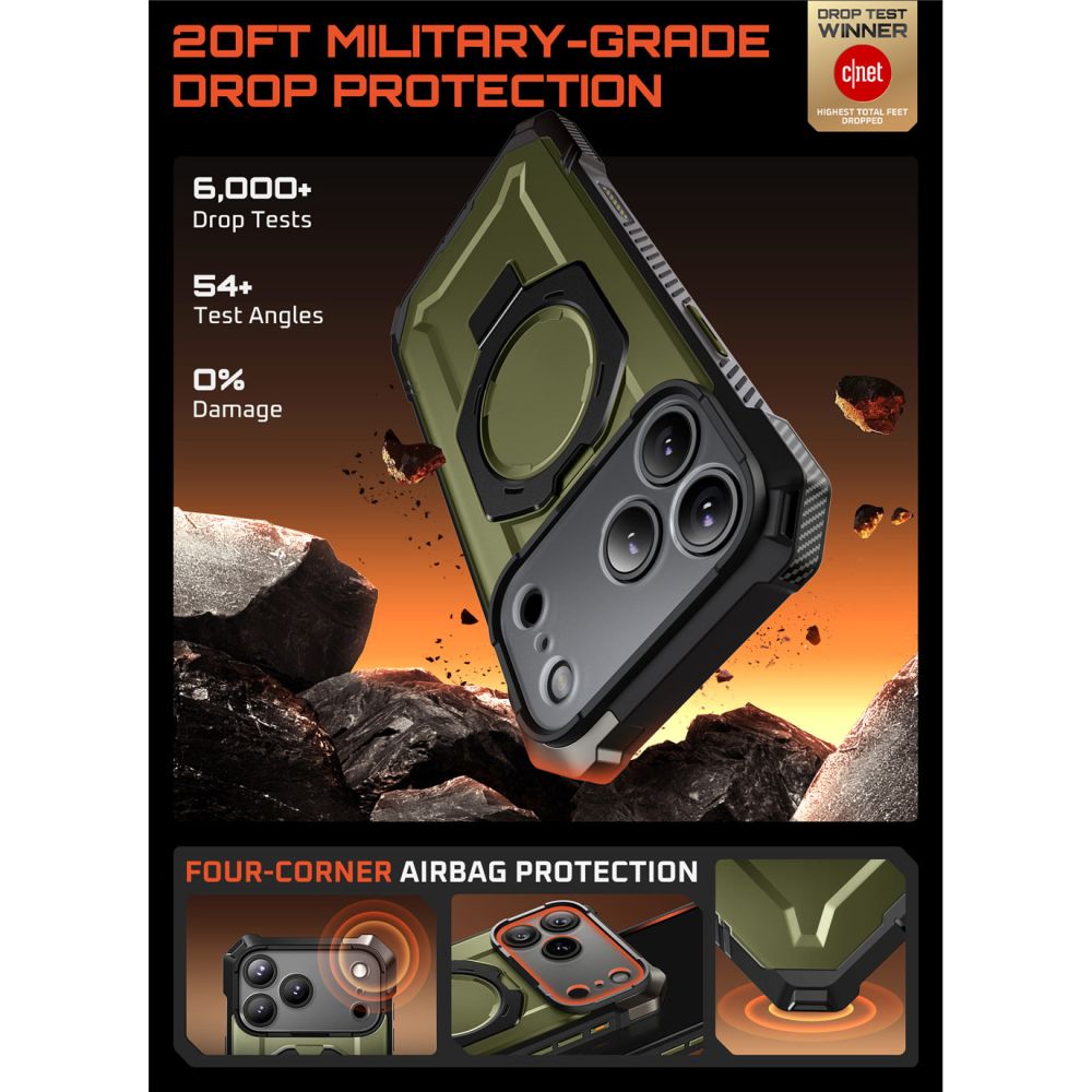 Supcase Supcase iPhone 17 Pro Skal MagSafe Unicorn Beetle Grip Guldan - Teknikhallen.se