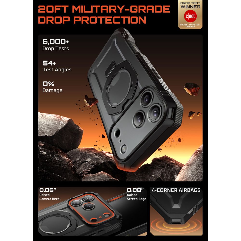 Supcase Supcase iPhone 17 Pro Skal MagSafe Unicorn Beetle Grip Pro Svart - Teknikhallen.se