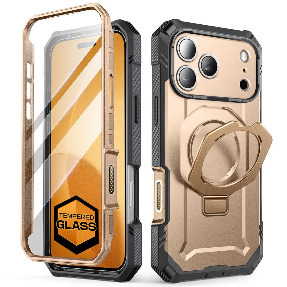 Supcase Supcase iPhone 17 Pro Skal MagSafe Unicorn Beetle Grip Pro Desert Gold - Teknikhallen.se