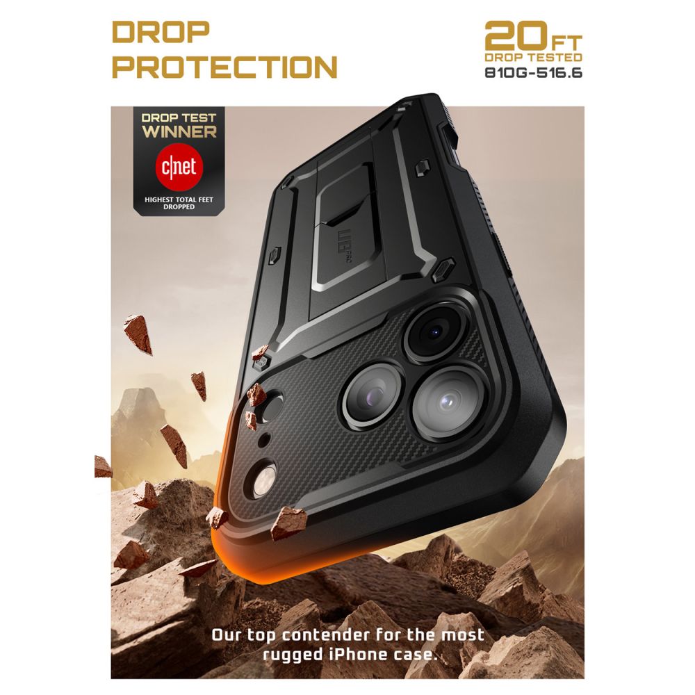 Supcase Supcase iPhone 17 Pro Skal Unicorn Beetle Pro Svart - Teknikhallen.se