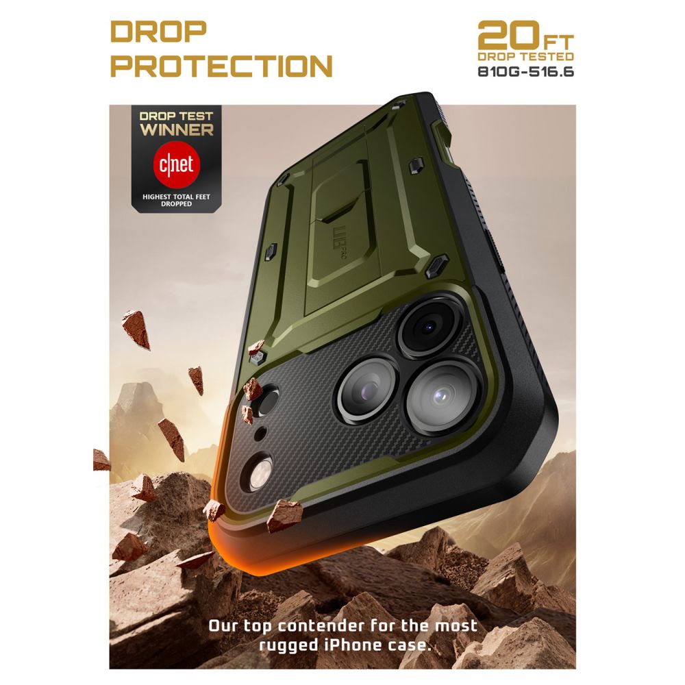 Supcase Supcase iPhone 17 Pro Skal Unicorn Beetle Pro Guldan - Teknikhallen.se