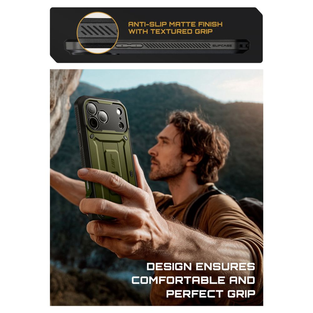 Supcase Supcase iPhone 17 Pro Skal Unicorn Beetle Pro Guldan - Teknikhallen.se