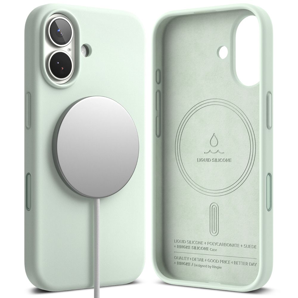 Ringke Ringke iPhone 17 Skal MagSafe Silikon Soft Mint - Teknikhallen.se
