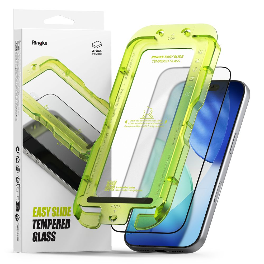 Ringke Ringke iPhone 17 Pro 2-PACK Easy Slide Skärmskydd Härdat Glas - Teknikhallen.se