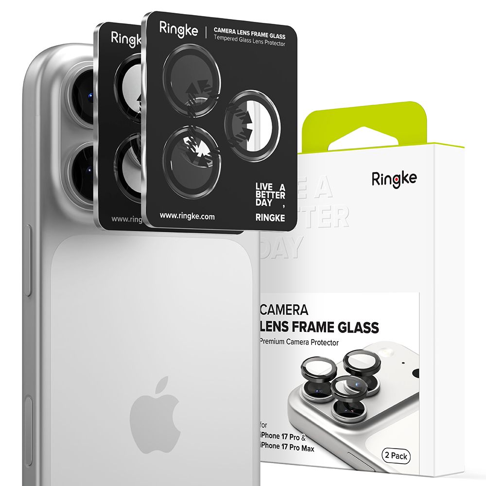 Ringke Ringke iPhone 17 Pro / 17 Pro Max 2-PACK Linsskydd Svart - Teknikhallen.se