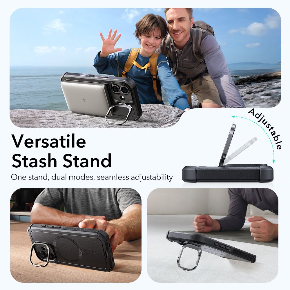 ESR ESR iPhone 17 Skal MagSafe Cyber Kickstand Svart - Teknikhallen.se