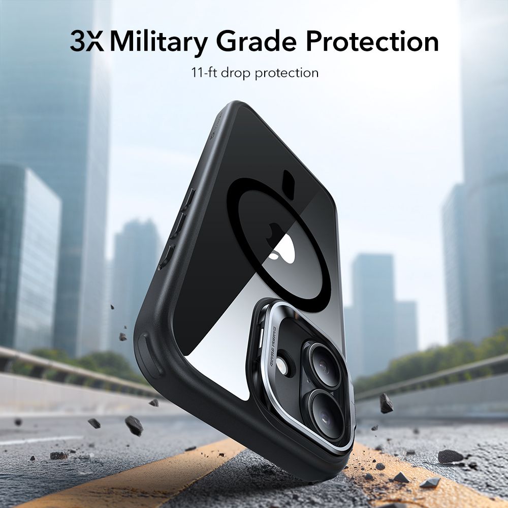 ESR ESR iPhone 17 Skal MagSafe Classic Kickstand Transparent/Svart - Teknikhallen.se