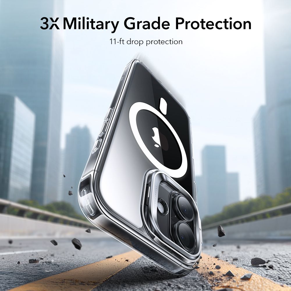 ESR ESR iPhone 17 Skal MagSafe Classic Kickstand Transparent - Teknikhallen.se