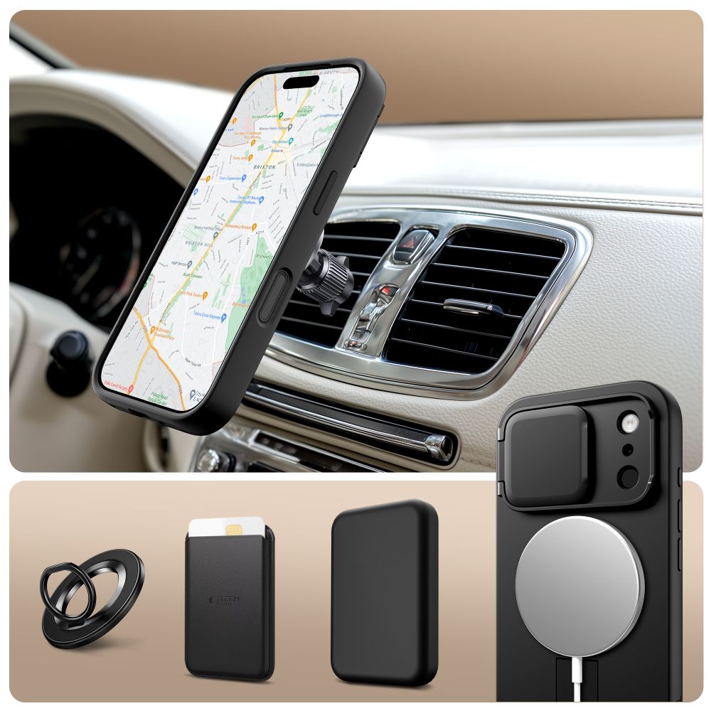 Tech-Protect Tech-Protect iPhone 17 Pro Max Skal MagSfe Kevlar Aura Svart - Teknikhallen.se