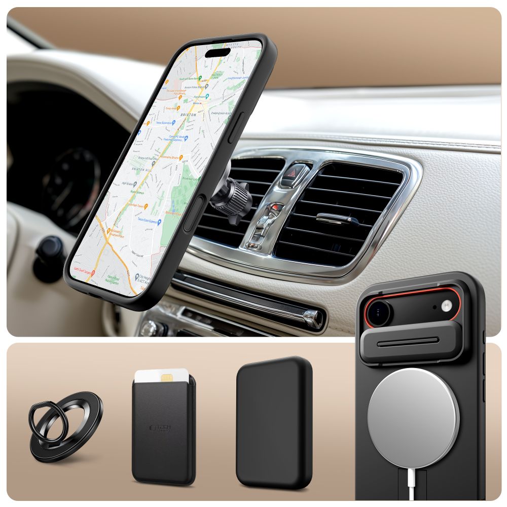 Tech-Protect Tech-Protect iPhone Air Skal MagSfe Kevlar Aura Svart - Teknikhallen.se