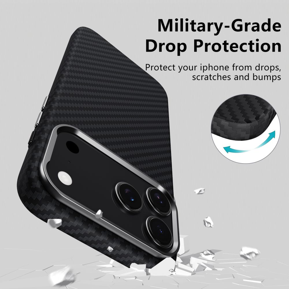 Tech-Protect Tech-Protect iPhone 17 Pro Skal MagSafe ION Carbon Svart - Teknikhallen.se