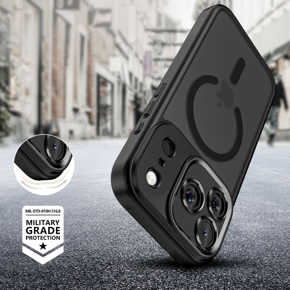 Tech-Protect Tech-Protect iPhone 17 Pro Skal MagSafe MagCam Matt Svart - Teknikhallen.se
