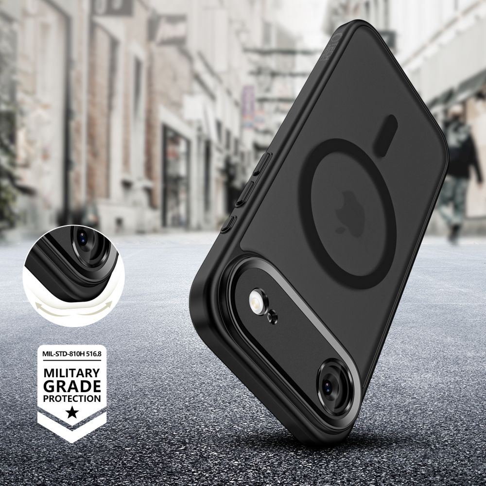 Tech-Protect Tech-Protect iPhone Air Skal MagSafe MagCam Matt Svart - Teknikhallen.se