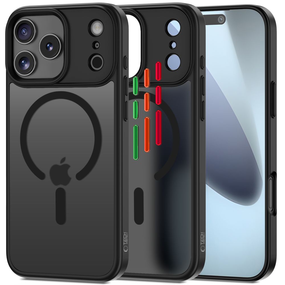 Tech-Protect Tech-Protect iPhone 17 Pro Skal MagSafe MagMat XT 4-SET Svart - Teknikhallen.se