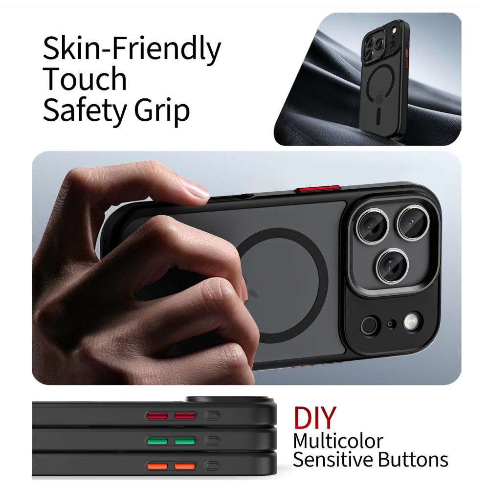 Tech-Protect Tech-Protect iPhone 17 Pro Skal MagSafe MagMat XT 4-SET Svart - Teknikhallen.se