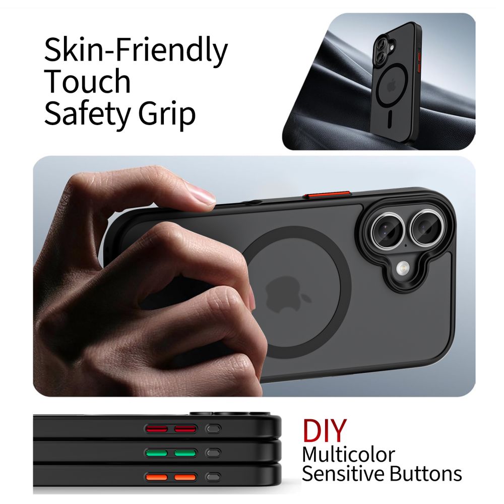 Tech-Protect Tech-Protect iPhone 17 Skal MagSafe MagMat XT 4-SET Svart - Teknikhallen.se