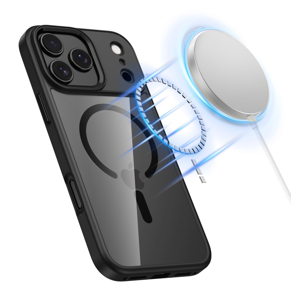 Tech-Protect Tech-Protect iPhone 17 Pro Max Skal MagSafe MagMat Svart/Transparent - Teknikhallen.se