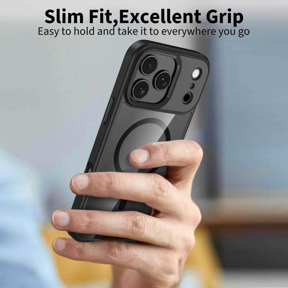 Tech-Protect Tech-Protect iPhone 17 Pro Max Skal MagSafe MagMat Svart/Transparent - Teknikhallen.se