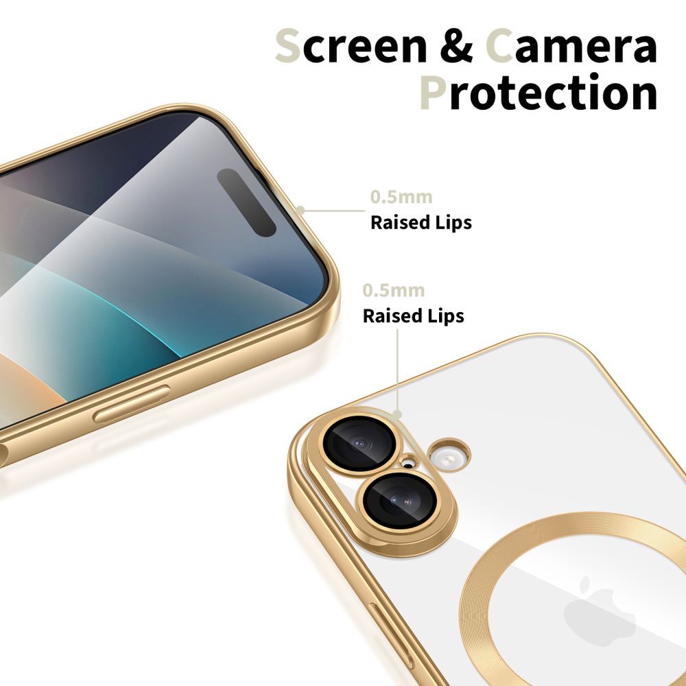 Tech-Protect Tech-Protect iPhone 17 Skal MagSafe MagFlex Shiny Gold - Teknikhallen.se