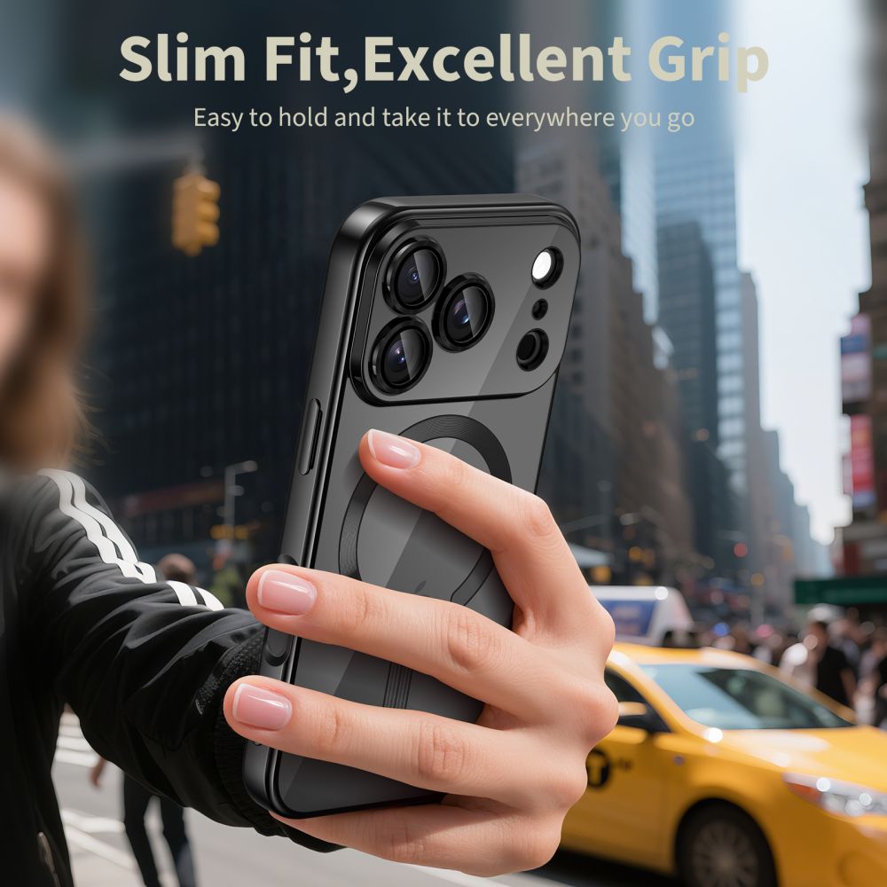 Tech-Protect Tech-Protect iPhone 17 Pro Skal MagSafe MagFlex Shiny Black - Teknikhallen.se