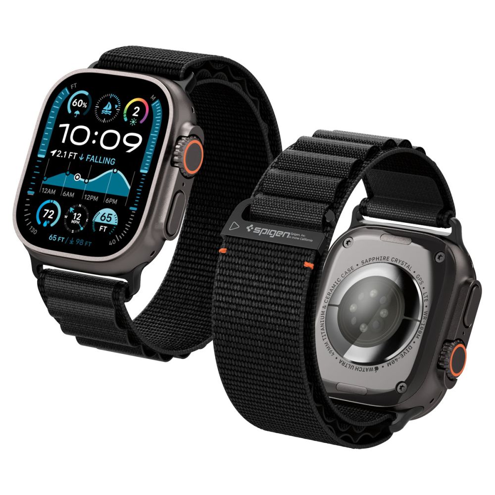 Spigen Spigen Apple Watch 42/44/45/46/49 mm Armband Svart - Teknikhallen.se