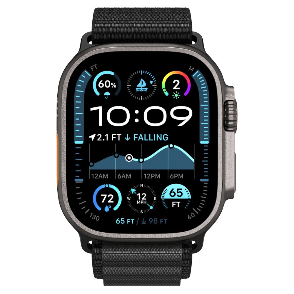 Spigen Spigen Apple Watch 42/44/45/46/49 mm Armband Svart - Teknikhallen.se