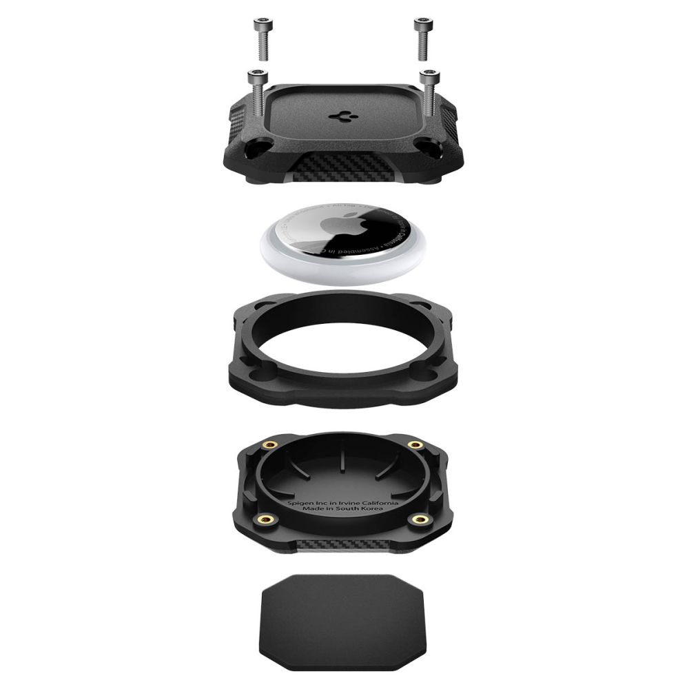 Spigen Spigen Apple AirTag Hållare Med 3M Tejpfästning Tough Armor Svart - Teknikhallen.se