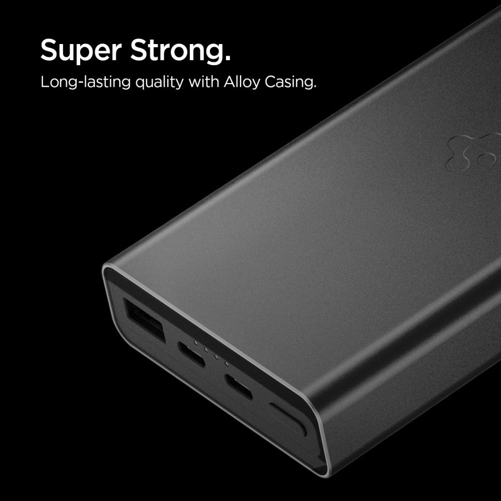 Spigen Spigen 20000 mAh 30W Powerbank Svart - Teknikhallen.se