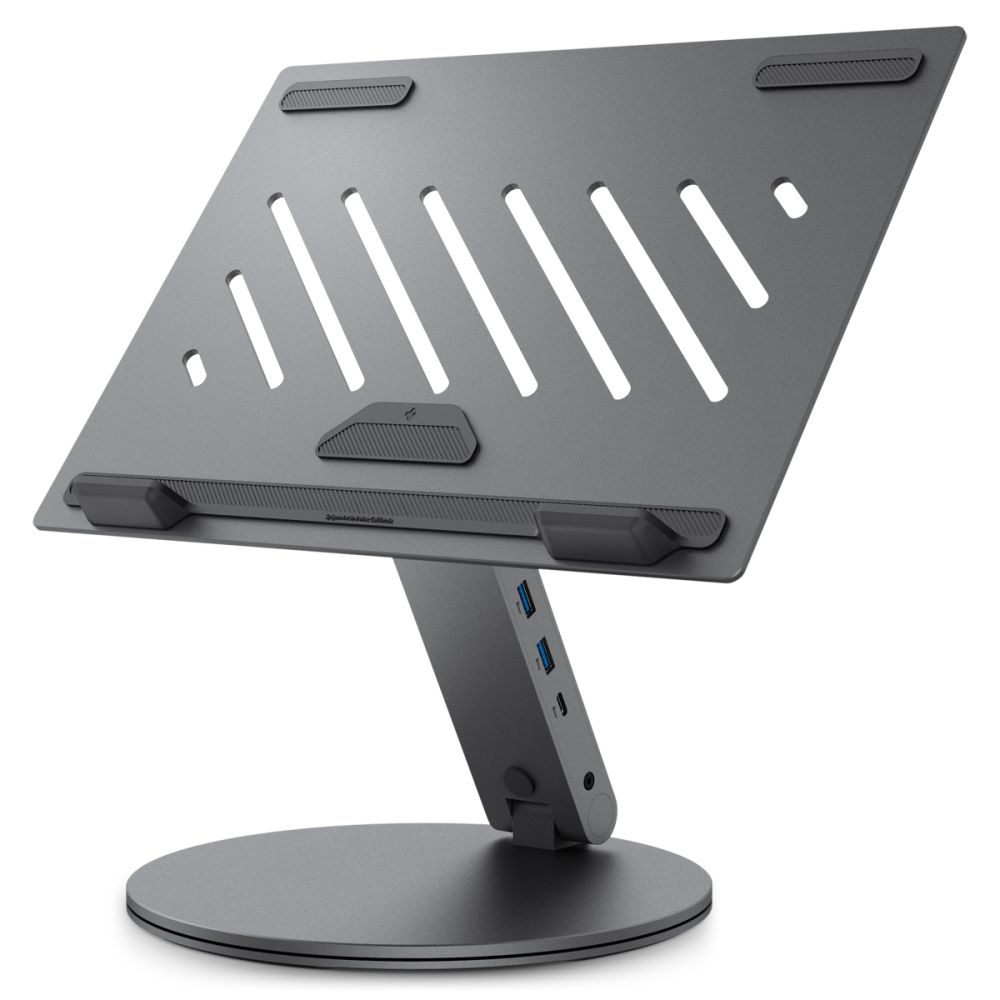 Spigen Spigen Universalt Laptop Stativ Med USB Hub Space Grey - Teknikhallen.se
