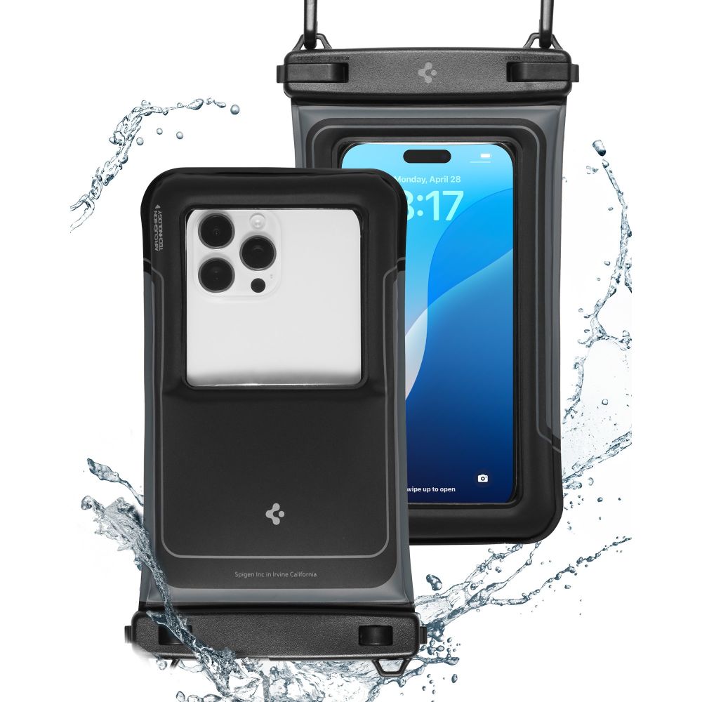 Spigen Spigen 2-PACK Universal Vattentät Påse / Mobilväska Svart - Teknikhallen.se