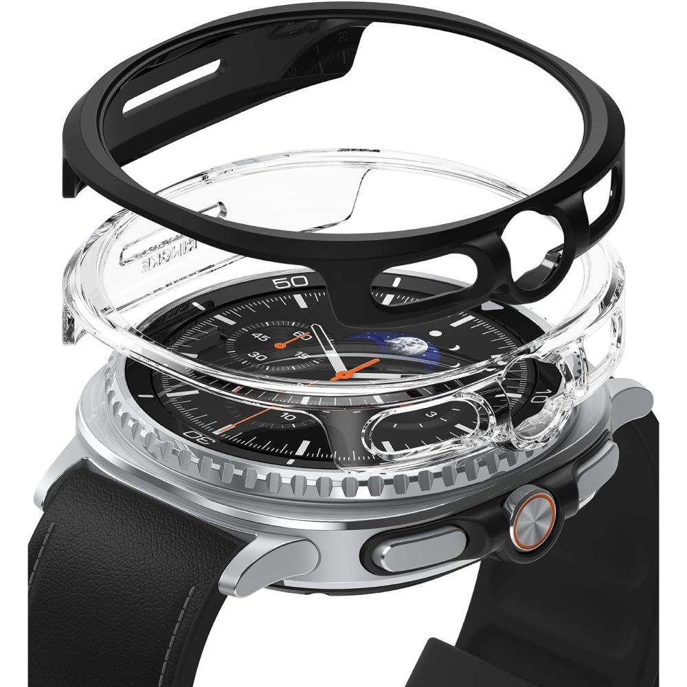 Ringke Ringke Galaxy Watch 8 46 mm 2-PACK Skal Slim Svart / Transparent - Teknikhallen.se
