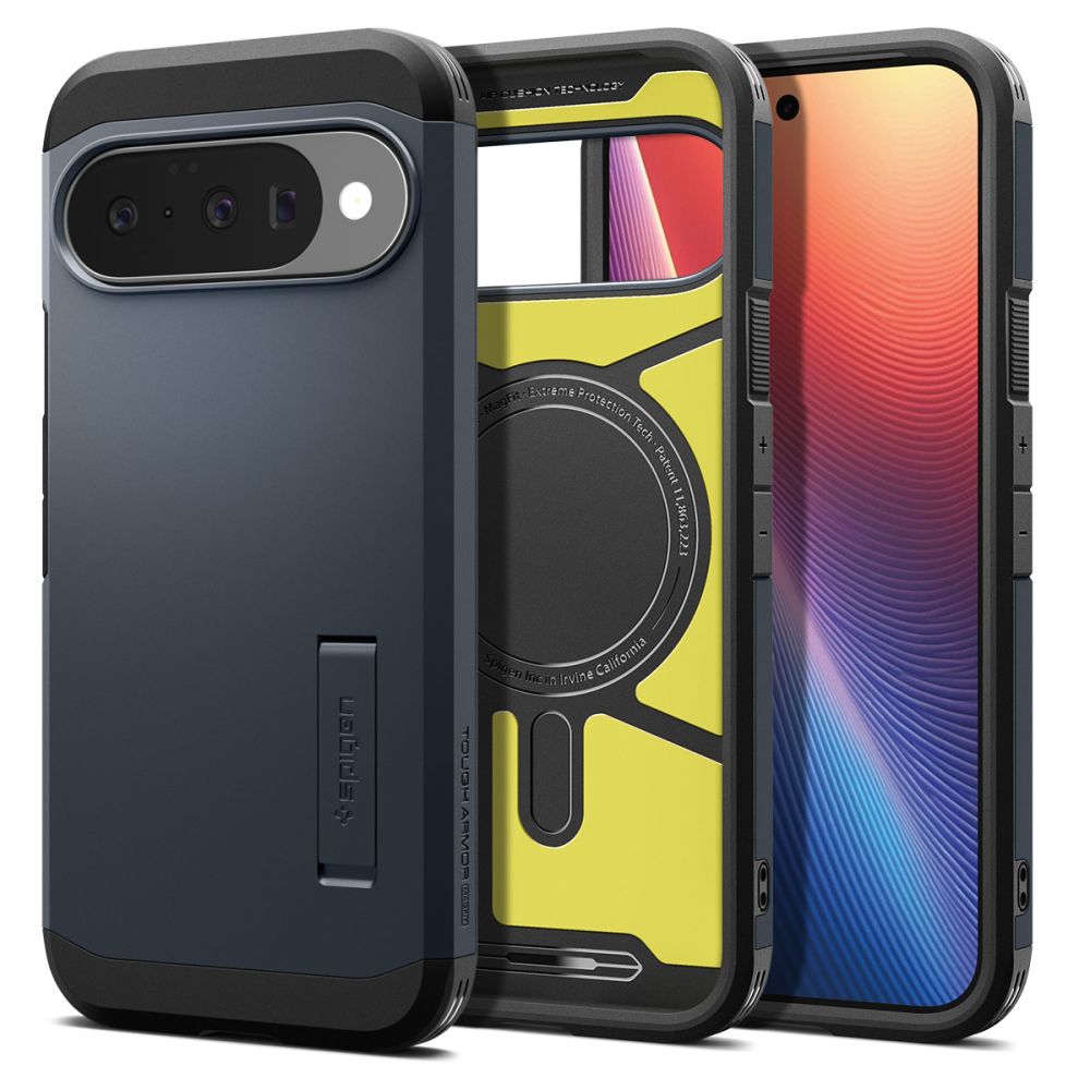 Spigen Spigen Google Pixel 10/10 Pro Skal MagSafe Tough Armor Metal Slate - Teknikhallen.se