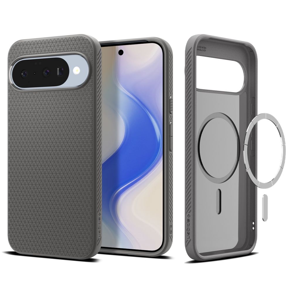 Spigen Spigen Google Pixel 10 / 10 Pro Skal MagSafe Liquid Air Marble Grey - Teknikhallen.se