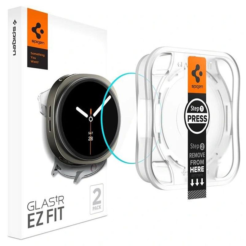 Spigen Spigen Galaxy Watch 8 44 mm 2-PACK Skärmskydd GLAS.tR 
