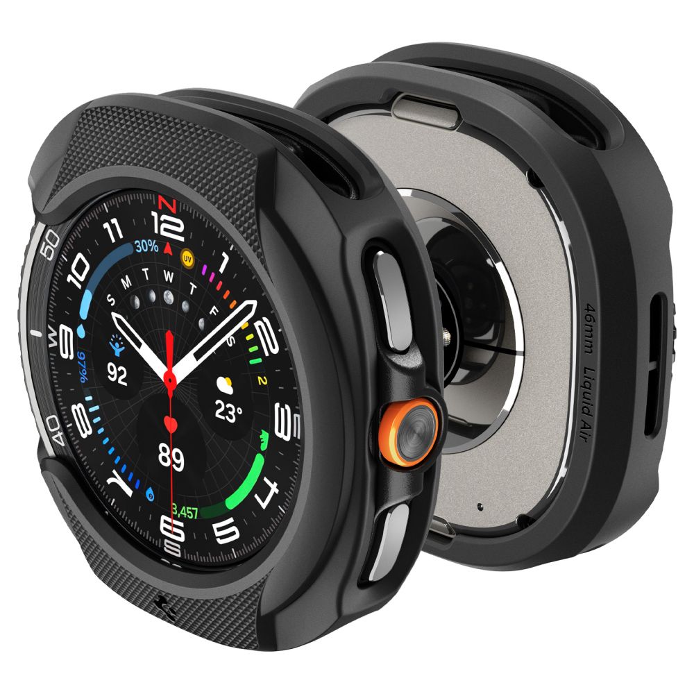 Spigen Spigen Galaxy Watch 8 46 mm Skal Liquid Air Matt Svart - Teknikhallen.se