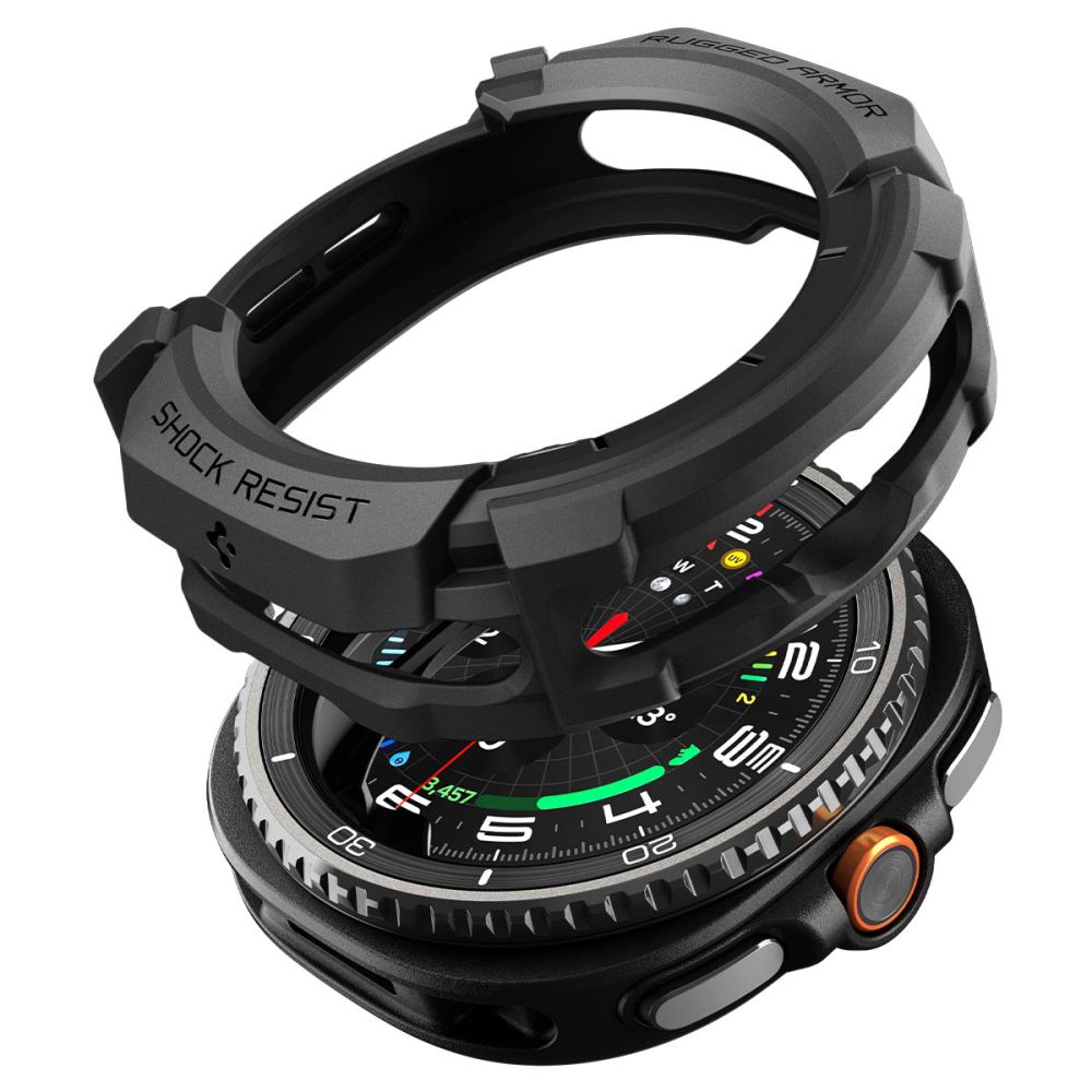 Spigen Spigen Galaxy Watch 8 46 mm Skal Rugged Armor Matt Svart - Teknikhallen.se