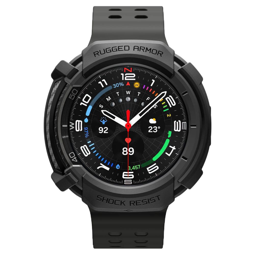 Spigen Spigen Galaxy Watch 8 46 mm Skal Rugged Armor Matt Svart - Teknikhallen.se