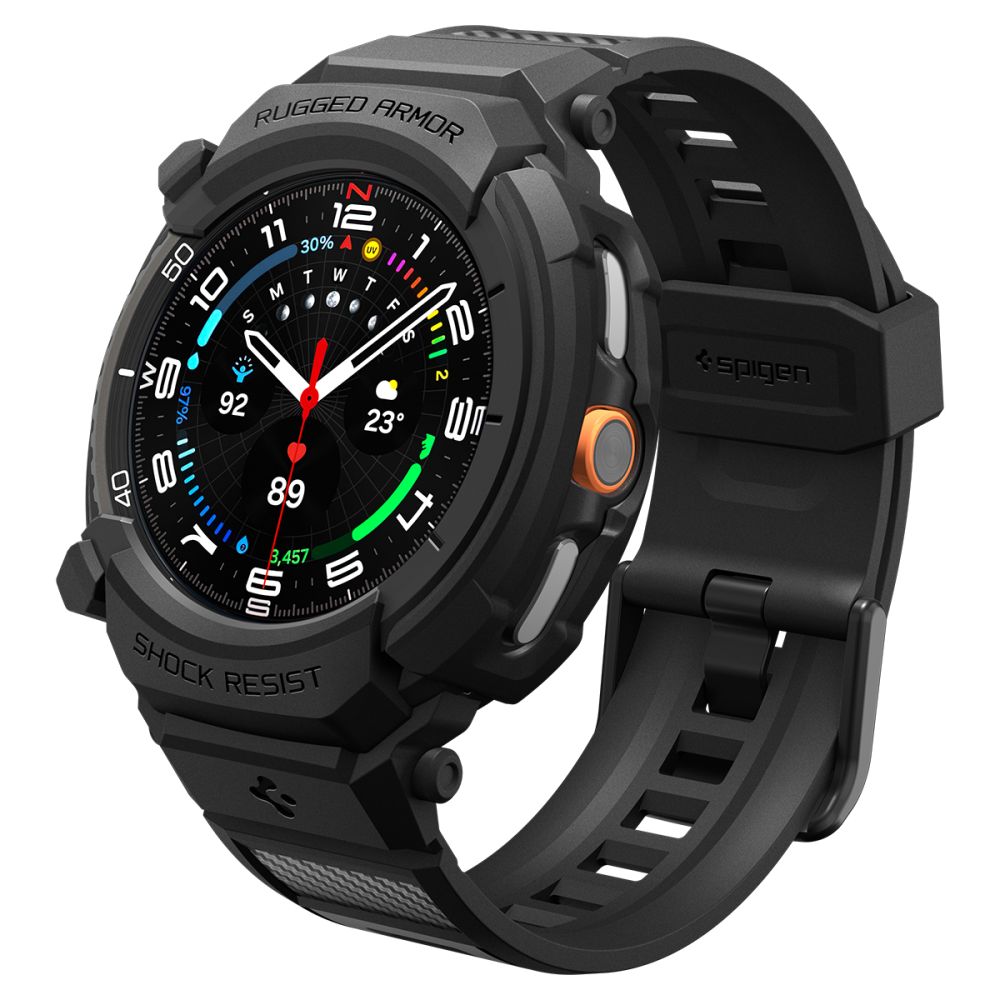 Spigen Spigen Galaxy Watch 8 46 mm Skal Rugged Armor 'Pro' Matt Svart - Teknikhallen.se