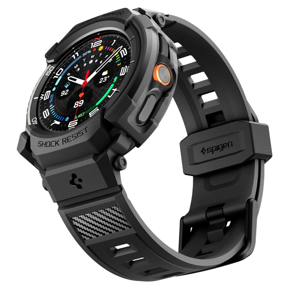 Spigen Spigen Galaxy Watch 8 46 mm Skal Rugged Armor 'Pro' Matt Svart - Teknikhallen.se