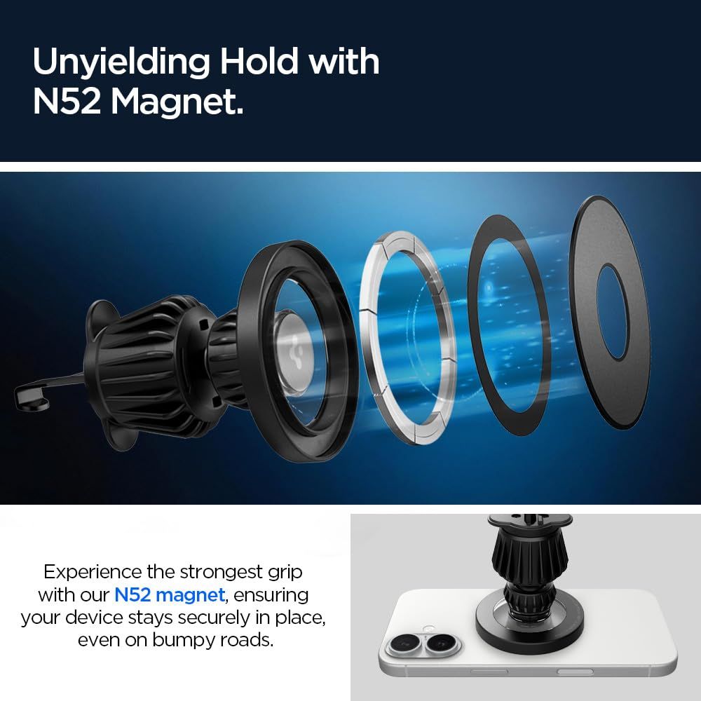 Spigen Spigen Magnetisk MagSafe Mobilhållare Instrumentbräda / Ventil - Teknikhallen.se