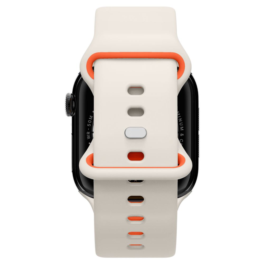 Spigen Spigen Apple Watch 42/44/45/46/49 mm Armband Nano Pop Orange Beige - Teknikhallen.se