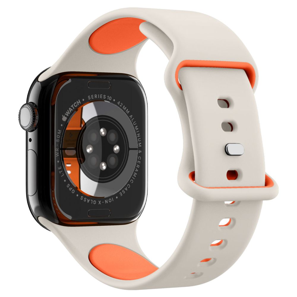 Spigen Spigen Apple Watch 42/41/40/38 mm Armband Nano Pop Orange Beige - Teknikhallen.se
