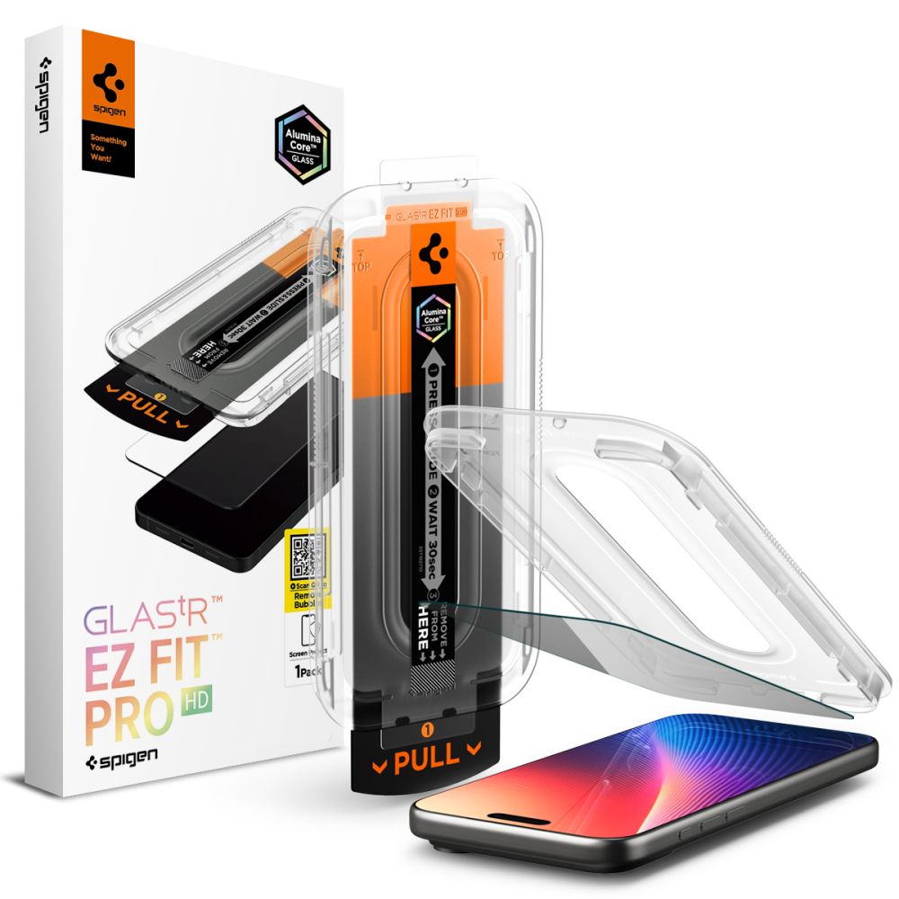 Spigen Spigen iPhone 17/17 Pro/16 Pro Skärmskydd GLAS.tR 