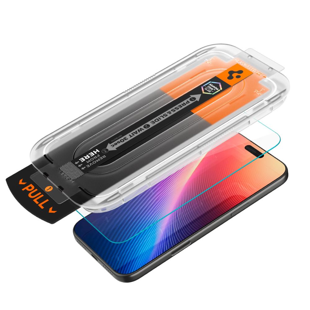 Spigen Spigen iPhone 17/17 Pro/16 Pro Skärmskydd GLAS.tR 