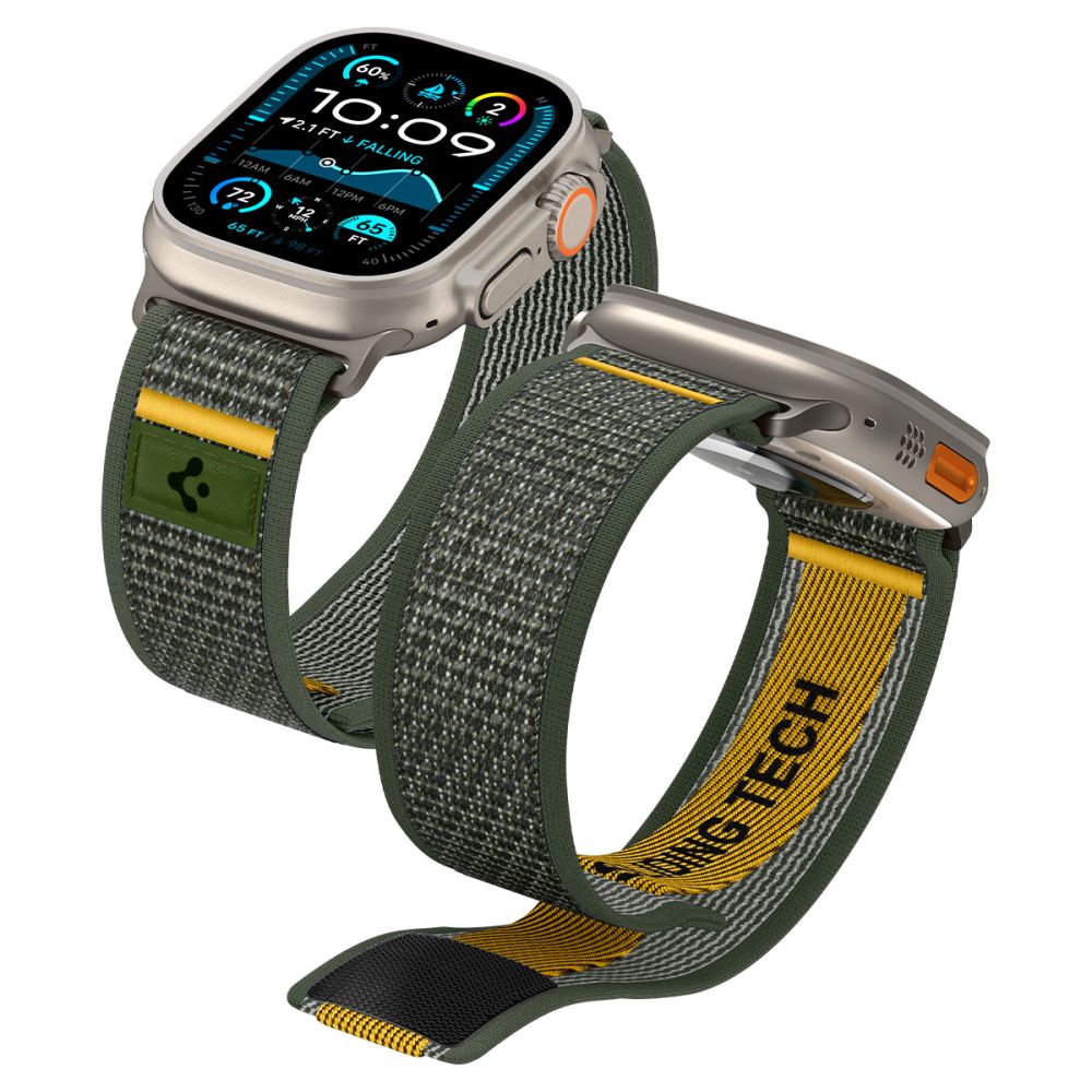 Spigen Spigen Apple Watch 42/44/45/46/49 mm Armband Athlex Grön - Teknikhallen.se