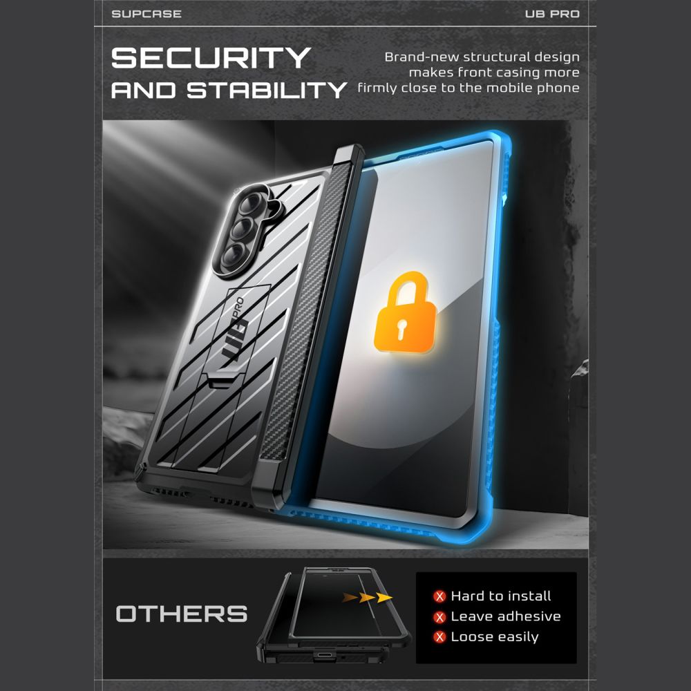 Supcase Supcase Samsung Galaxy Z Fold 7 Skal Unicorn Beetle Pro Svart - Teknikhallen.se