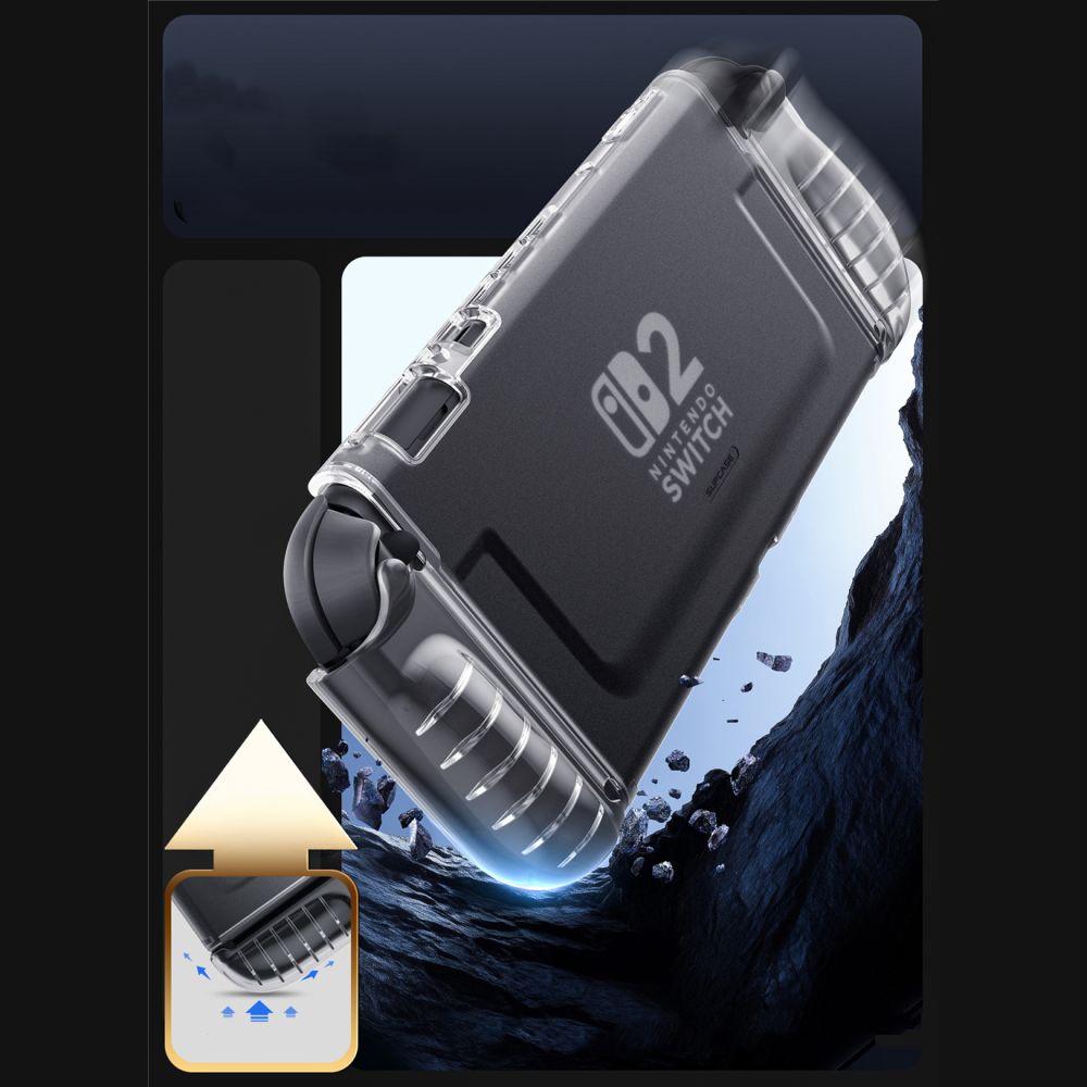 Supcase Supcase Nintendo Switch 2 Skal Crystal Case Frost Clear - Teknikhallen.se