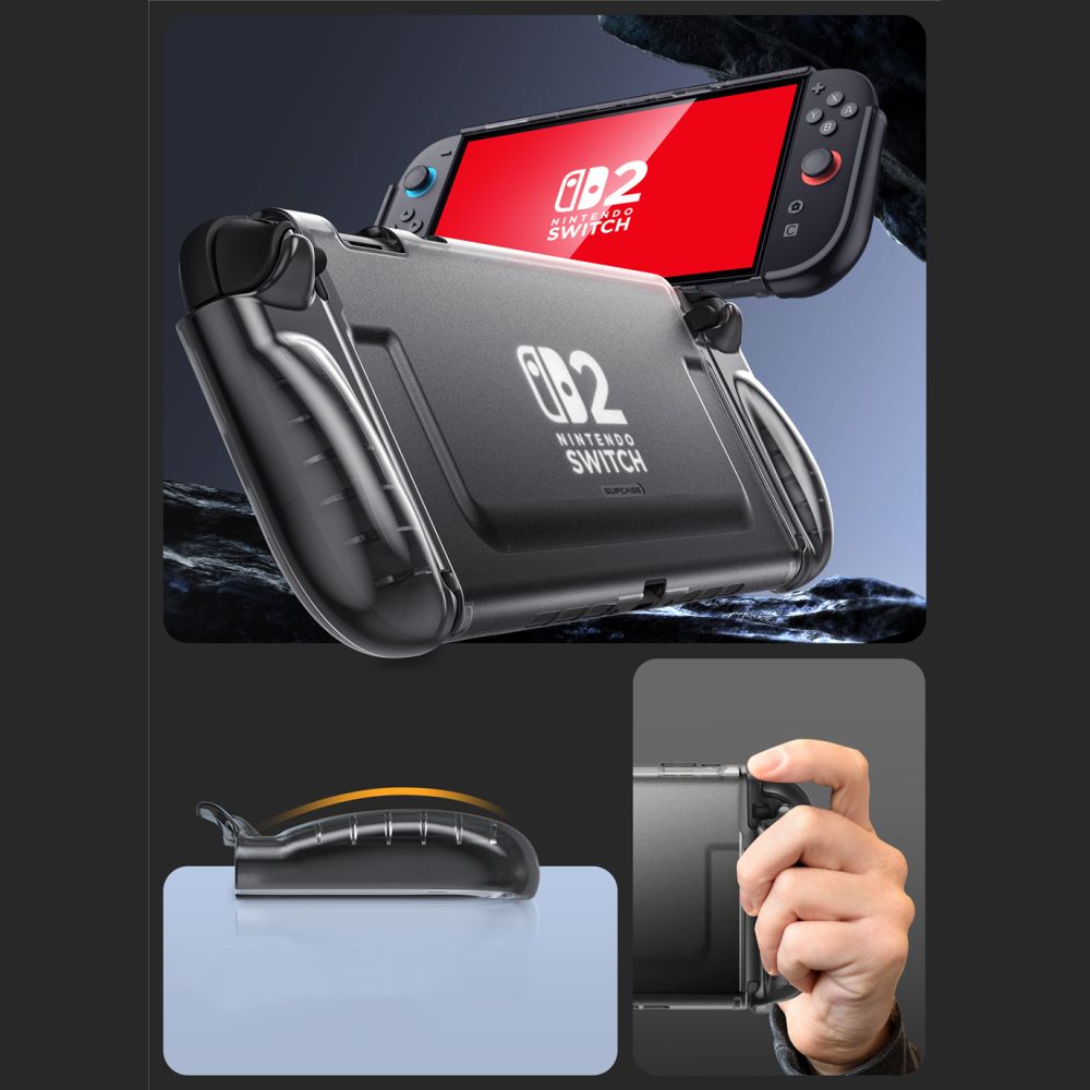 Supcase Supcase Nintendo Switch 2 Skal Crystal Case Frost Black - Teknikhallen.se