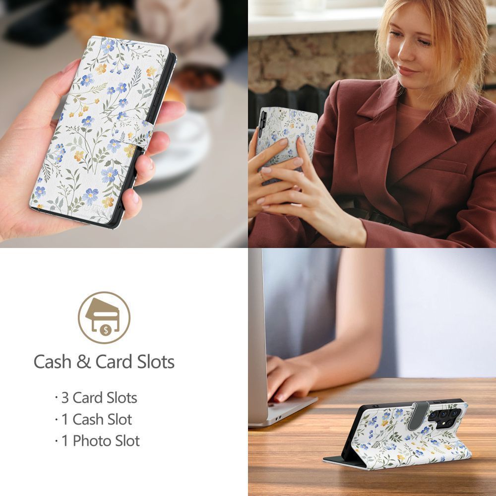 Tech-Protect Tech-Protect Galaxy A26 / A17 Fodral Läder Spring Flowers - Teknikhallen.se